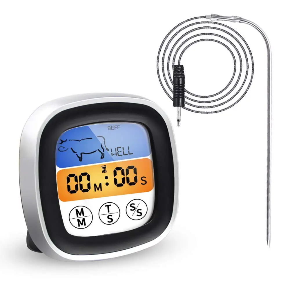 2 in 1 Temperatuurmeter Keukenthermometer Vlees Vleesthermometer Digitaal Digital Cooking Kitchen Food Meat In-oven Thermometer