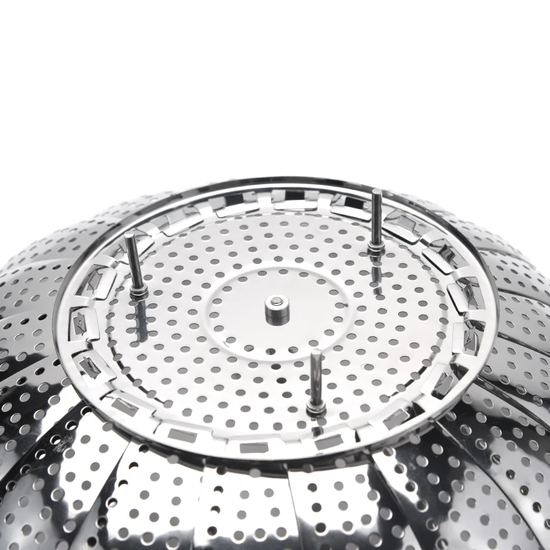 Amazon Hot Sale Kitchen Gadget Household Mini Foldable Multifunctional OEM Stainless Steel Food Grade Steamer