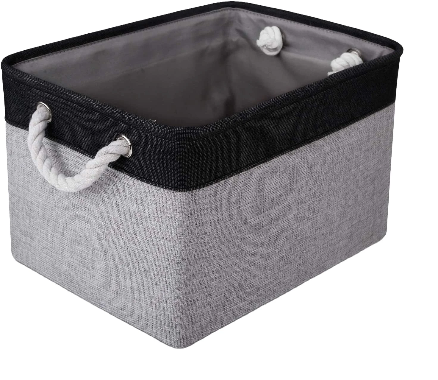 Collapsible Canvas Storage Bins for Toys Shoes Decorative Cloth laundry Baskets Boxes for Organizing w/Handles