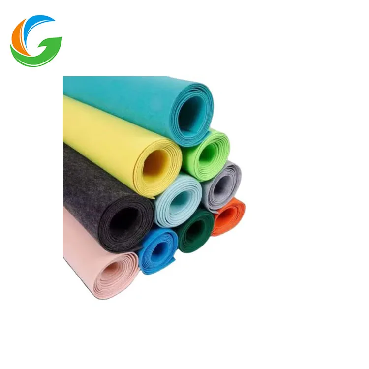 golden Polyester Outdoor Carpet for Wedding/Plain Exhibition Royal Blue Carpet Felt For Event/Non-Skip Needle Punched Felt Rolls