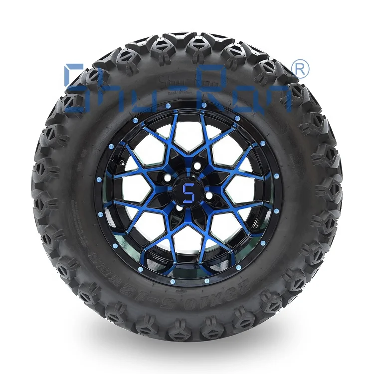 12 inch 23x10.5-12 Aluminum  Electric Golf Cart Wheels and Tires Combo Club Car Ymaha  Ezgo Off Road tires/All terrain tires