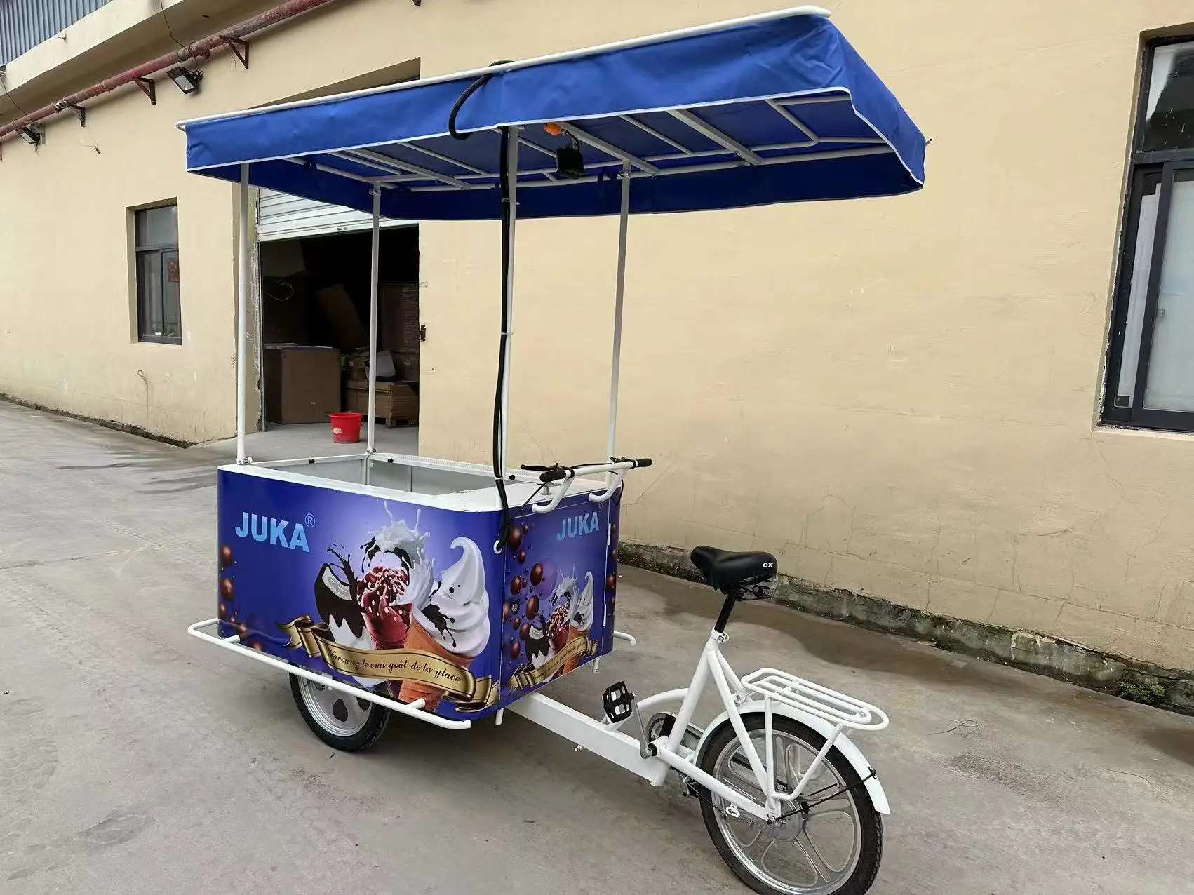 solar DC 12/24V TK-208 ice cream tricycle with solar freezer can sell ice cream popsicle frozen food ODM&OEM cooling  drink