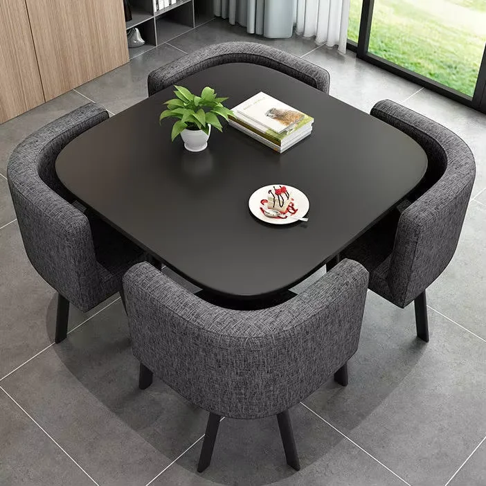 Round Dining Table Mesas De Jantar Luxury Round 4 Chairs Coffee Modern Dining Table Nordic Fashion  Kitchen Furniture