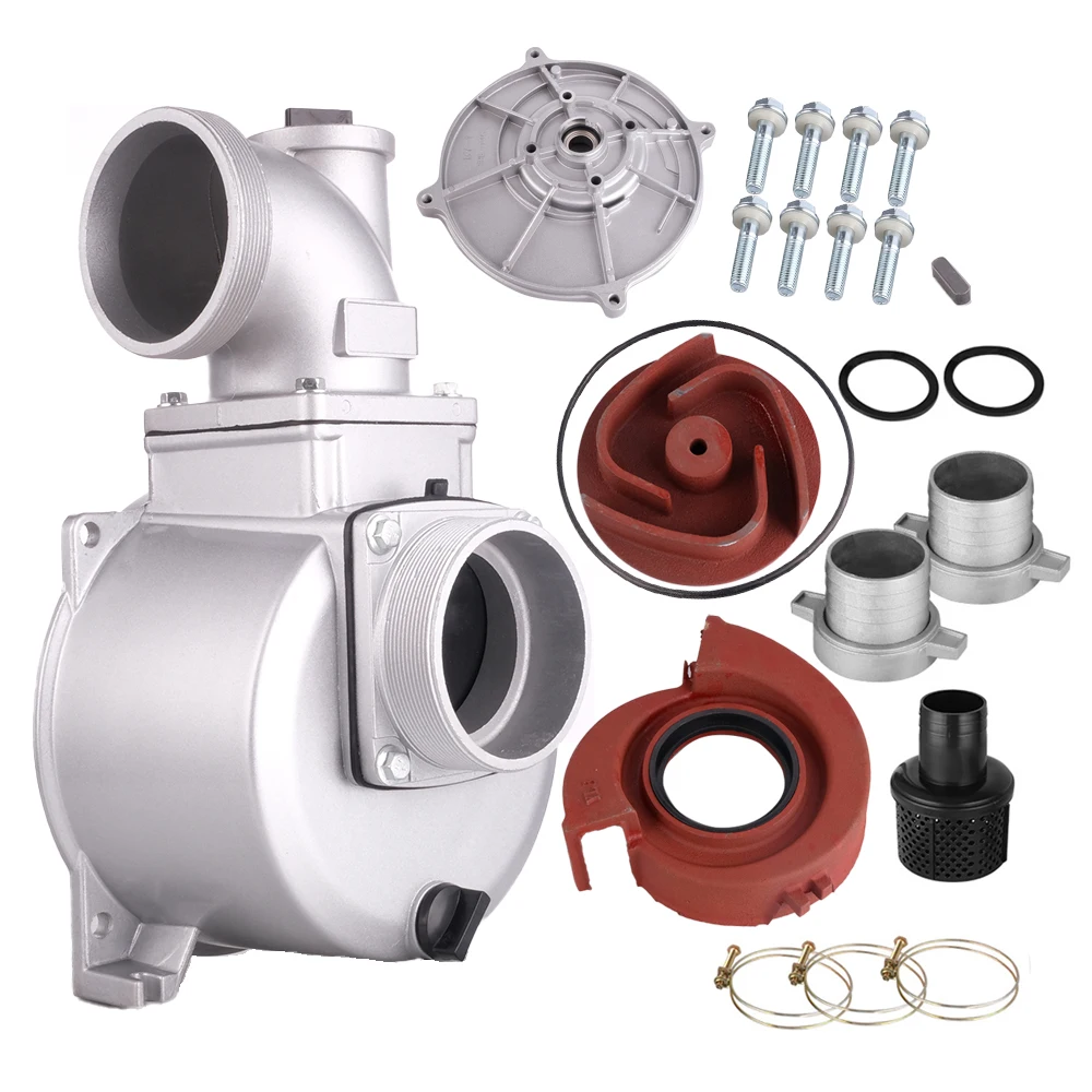 Only pump body SU-100 aluminium alloy 4 inch large flow pulley driven water pump belt pulley centrifugal pump