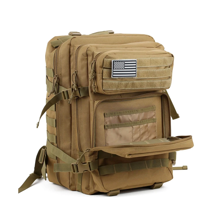 Outdoor 3P attack tactical backpack multi-functional 45L large capacity camouflage field sports hiking backpack