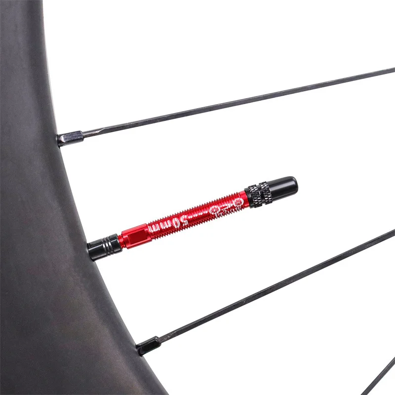 MUQZI Bicycle Tubeless Presta Valve Extension Extender 50mm 80mm Detachable Valve Extender