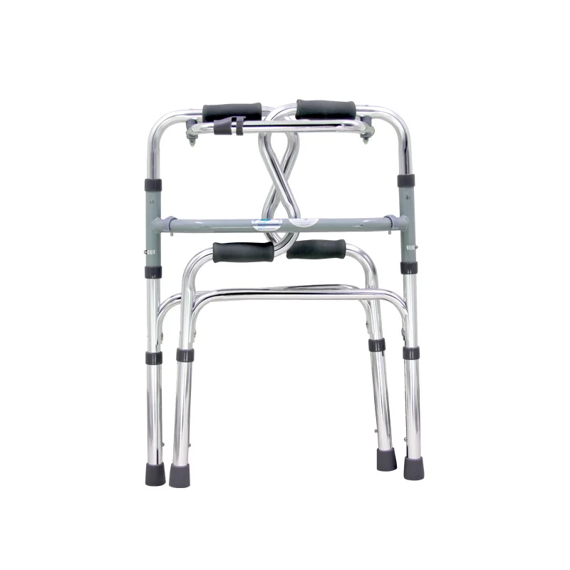 Folding Adult Walker Disabled Elderly Old People Adjustable Light Aluminum Walker Walking For Disabled