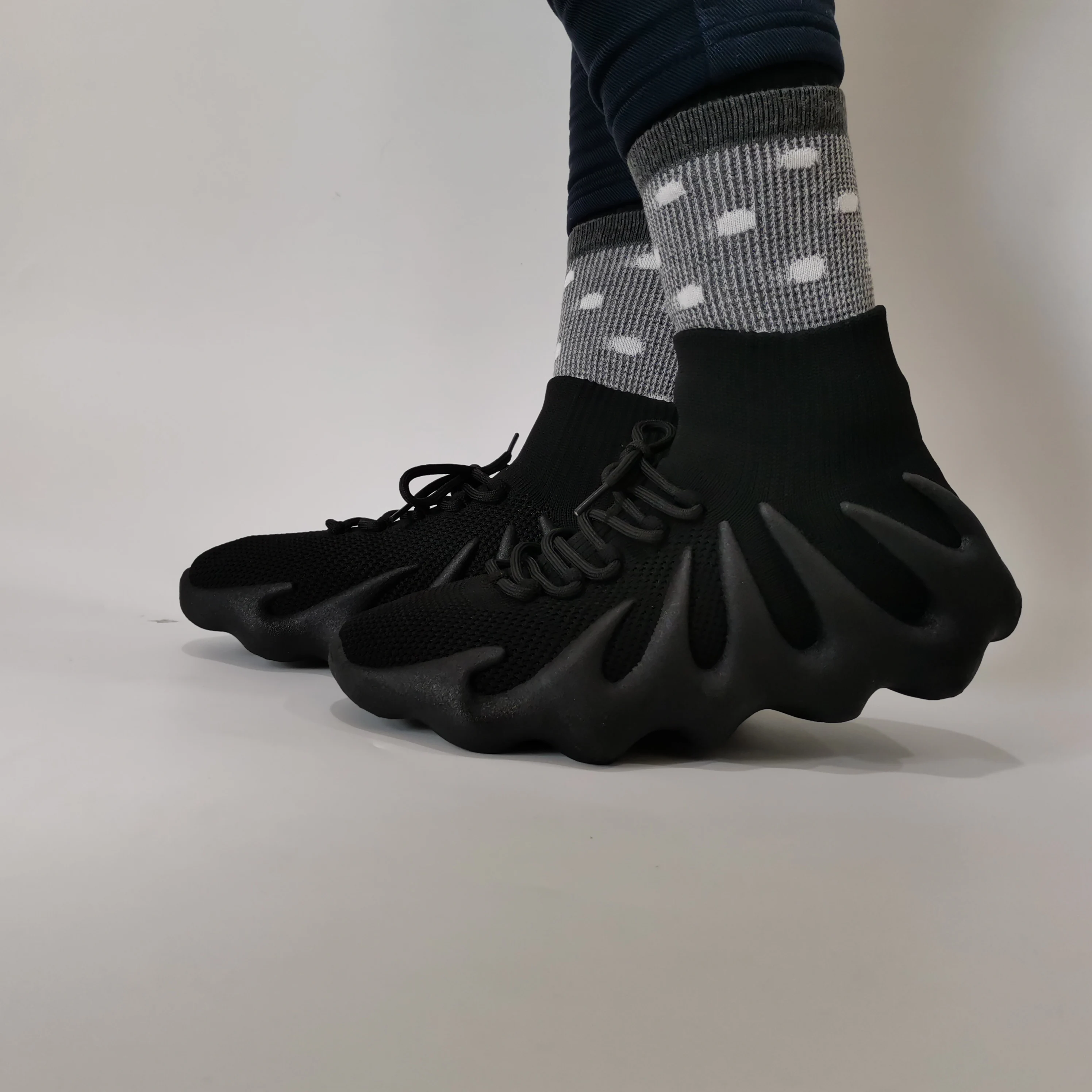 Breathable non slip mesh running socks sneaker shoe