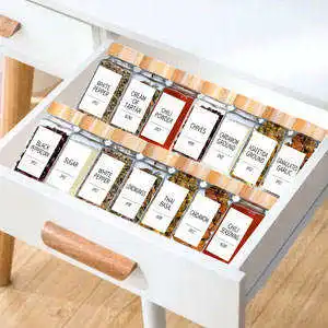 Kitchen Accessories Especiero Wood Top Spice Jar Cristaleria Para Cocina Pot a Epices Kitchen Gadgets Spice Jar With Labels