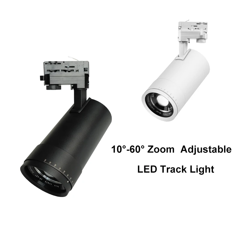 Modern Design Jewelry Shop Focus Adjustable LED Track Spot Light COB 7W 10W 15W 30W 45W Zoom Track Light