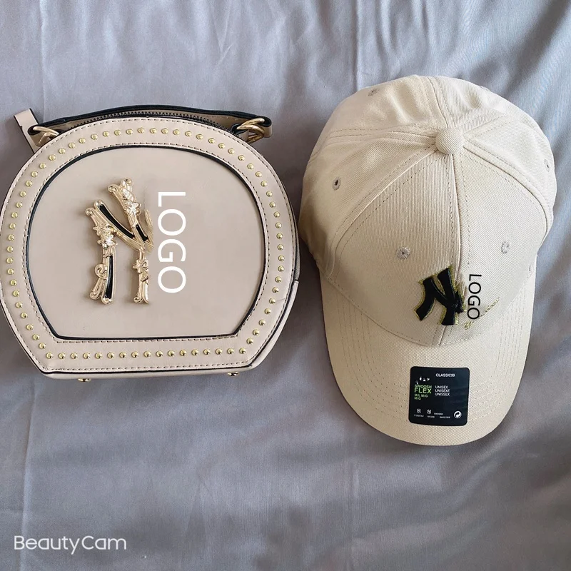 
2021 Stock Quick Shipping Latest Women n hats and bag set hand bags and hats Pu Y hat and purse set 