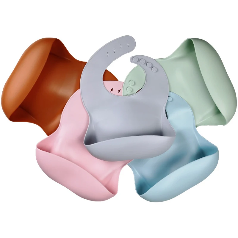 
Multicolor soft silicone waterproof Blank Baby Bibs Manufacturer Fashionable Adjustable Feeding Tools Toddlers Bibs 