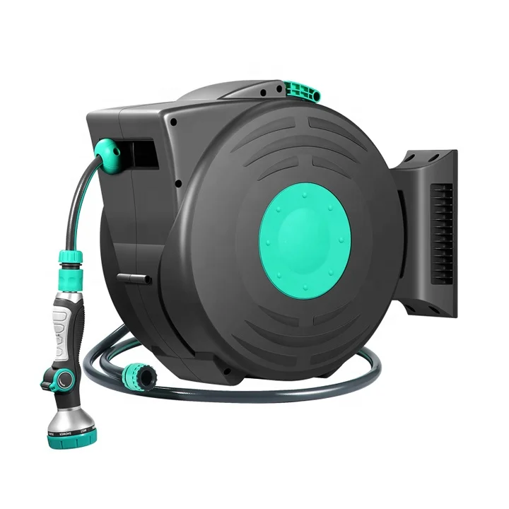PP Plastic Industrial Electric Auto Spring Roll Up Retractable Water Hose Reel