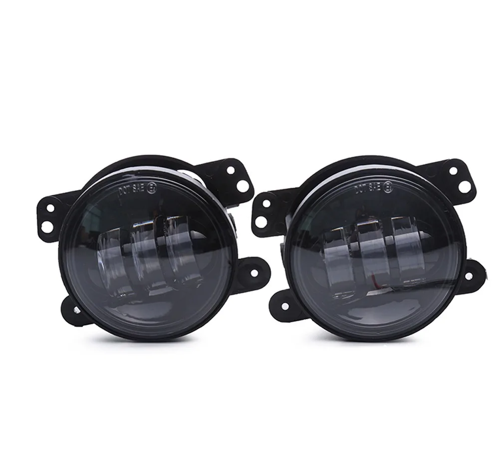 12-24V 4 Inch Round Led Fog Light Headlight 30W 45W Projector lens With Halo DRL Lamp for DAF
