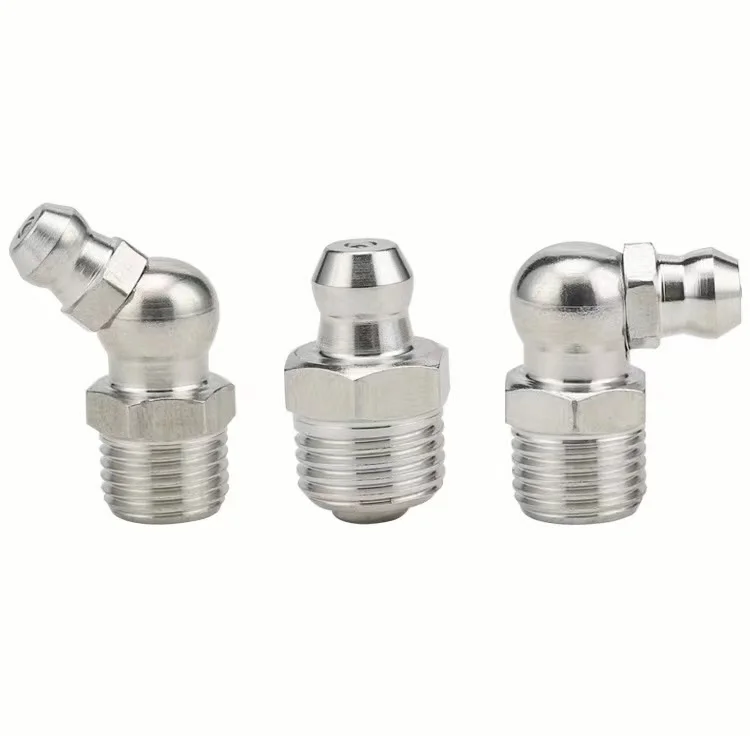 1/8-28 BSP galvanized iron oil nozzle straight bending ship grease fitting engineering machinery equipment grease nipple