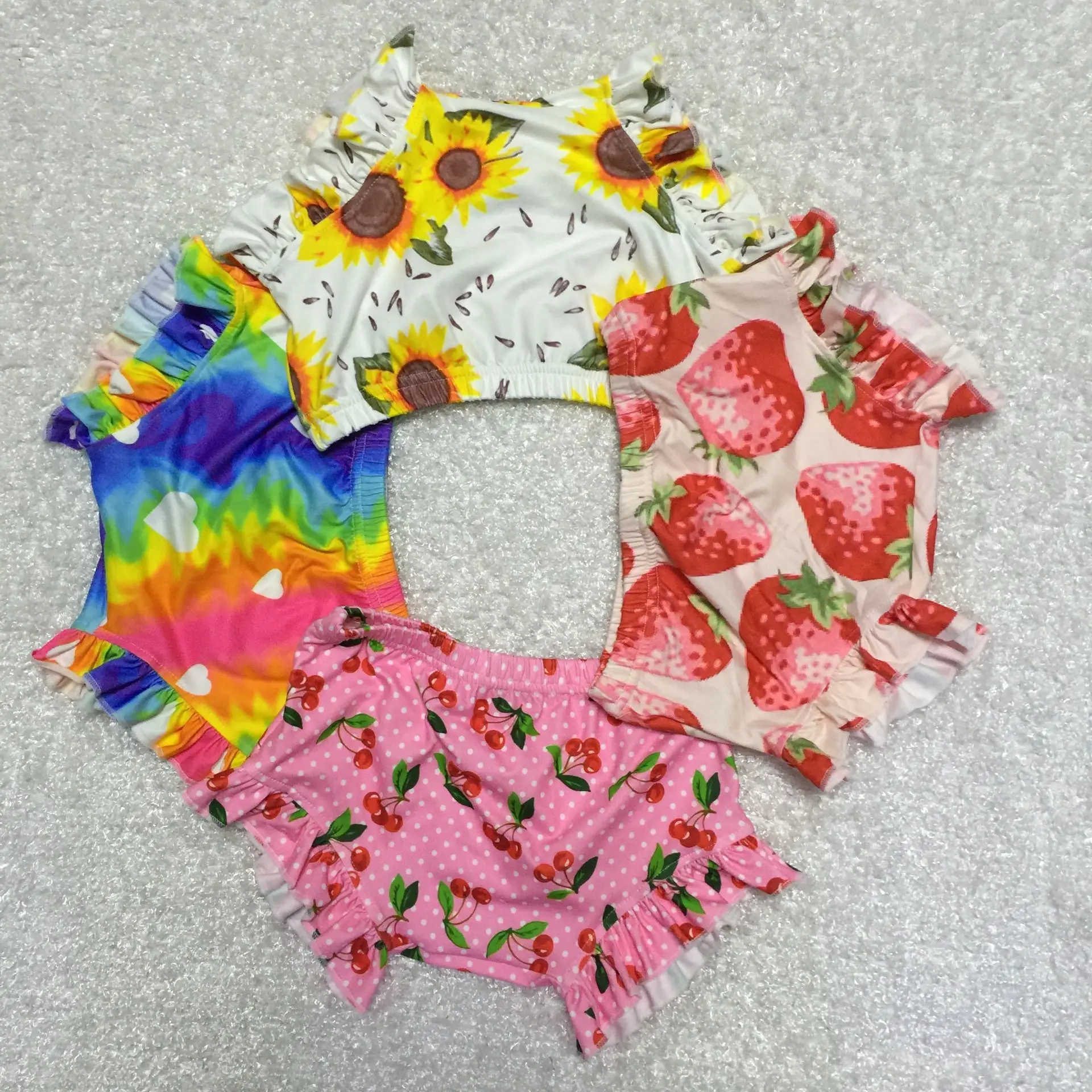 QL2021 new style Wholesale Cheap Kids Boutique clothes baby Bummies Baby Girls Ruffle diaper bloomer kid girls shorts