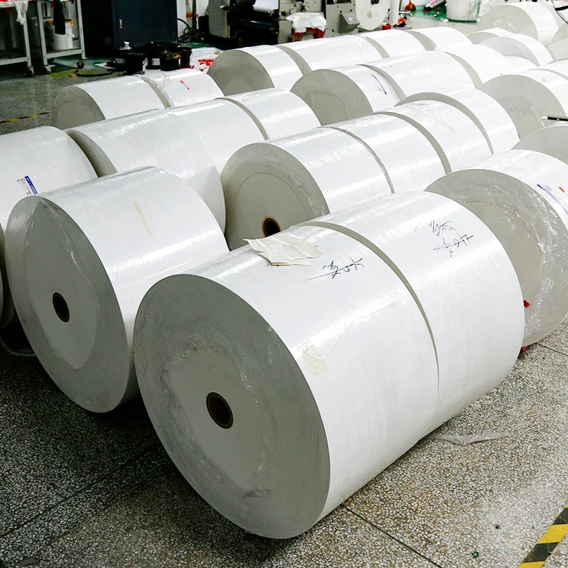 80gsm Blank Self-Adhesive Label Paper for Thermal Transfer Labels, 320mmx1000m Jumbo Rolls