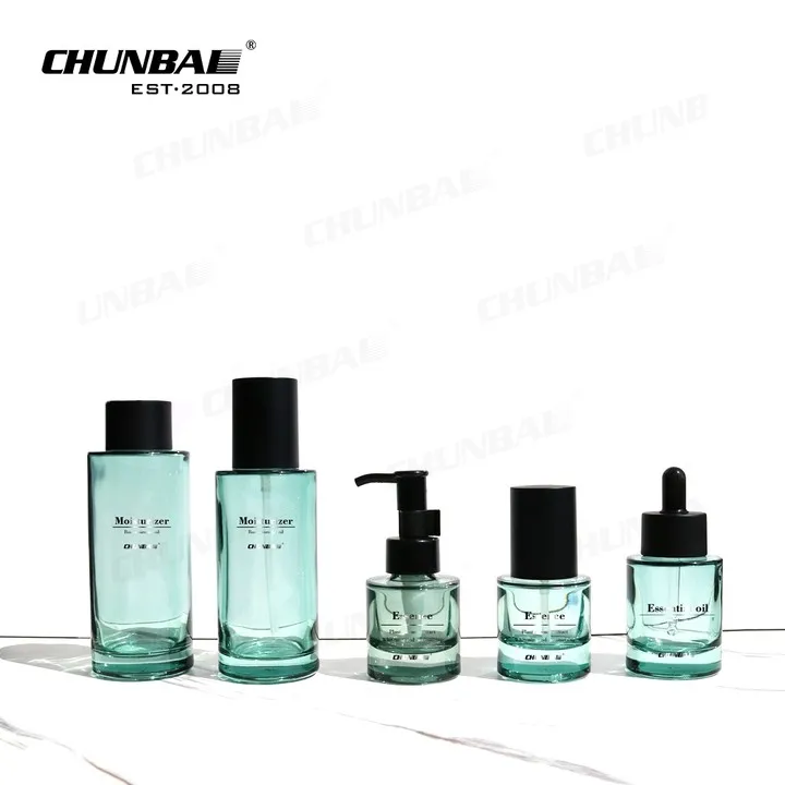 Cylinder Glass Lotion Bottle 120Ml Glass Lotion Pump Bottles Glass Bottle For Body Lotion
