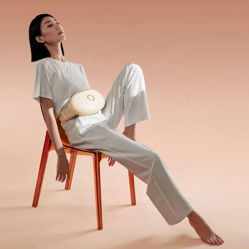 Abdomen Kneading Machine Bian Stone Heating Compress Electric Waist Massager Belt Improve Constipation Lower Back Massager