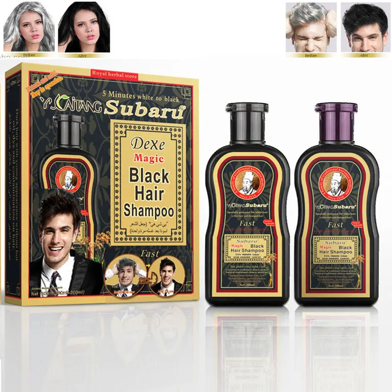 Subaru black darkening hair shampoo, yucaitang fast black hair shampoo
