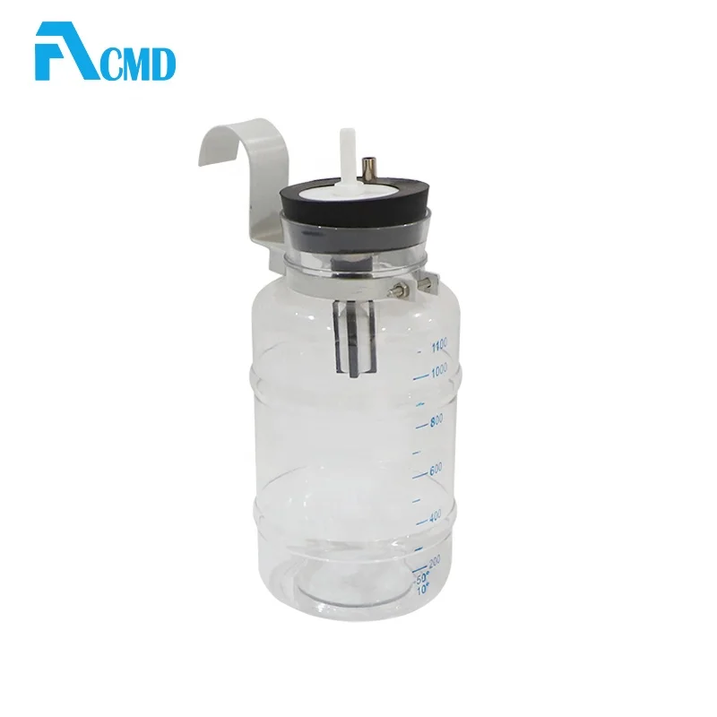 ACMD Medical Reusable Suction Bottle with Wall Slides for Hospital Vacuum Regulator