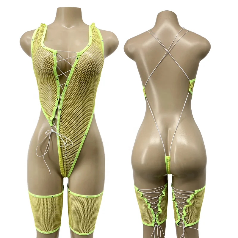 Vadulyer Wholesale Custom Elastic Fishnet Tied Garters Exotic Dance Attire