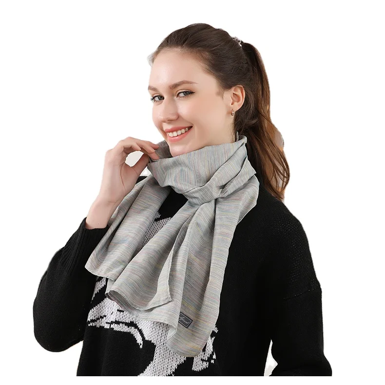Anti Radiation Scarf Silver Fiber Electromagnetic Radiation Protective Scarf Computer EMF Shielding Neck Protection Scarves