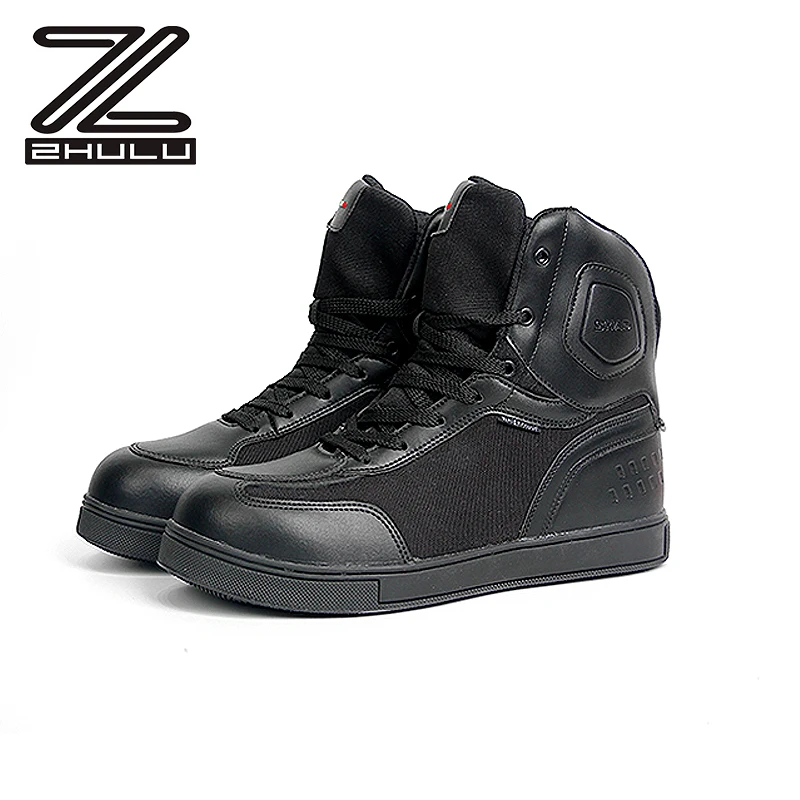 Wholesale Leather Racing Motorcycle Boots Street Waterproof Breathable Motorcycle Riding Boots