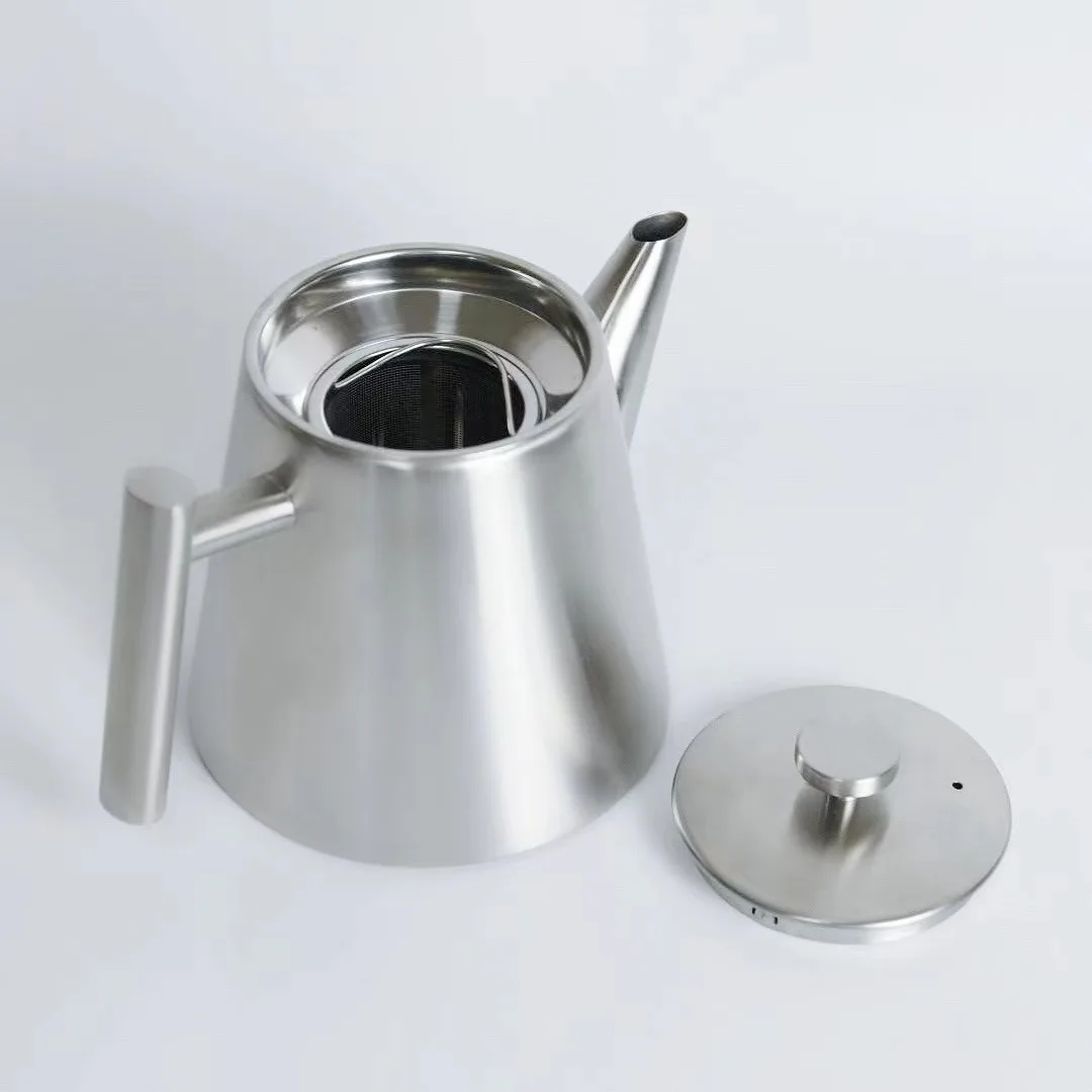 Factory Tea Kettle Double Wall Stainless Steel Teapot with Infuser Chinese Tea Pot Set