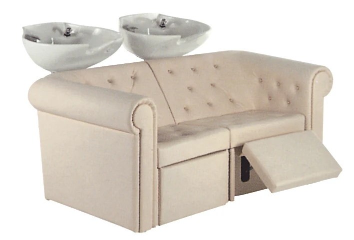 Double seaters shampoo chair / washing shampoo bowl for sale QZ-BC001