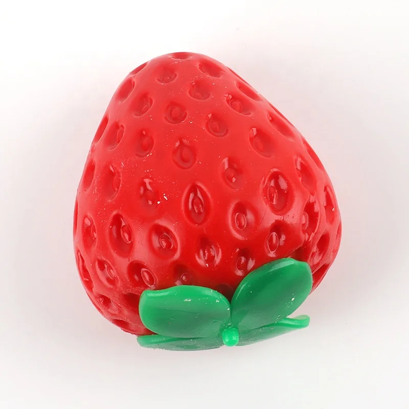 Hot Sale Squishies Strawberry Kawaii Soft Squishy Fruit Slow Rising Stress Relief Squeeze Toys