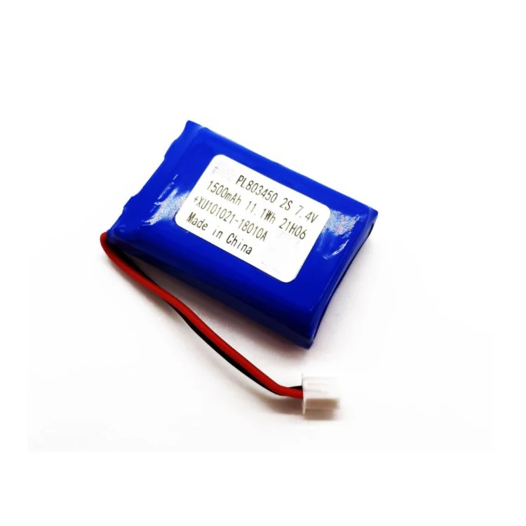 Lithium Battery 7.4V 1500mah 1000mAh 2S1P Lipo Rechargeable Ion Polymer With Pcb and Connector