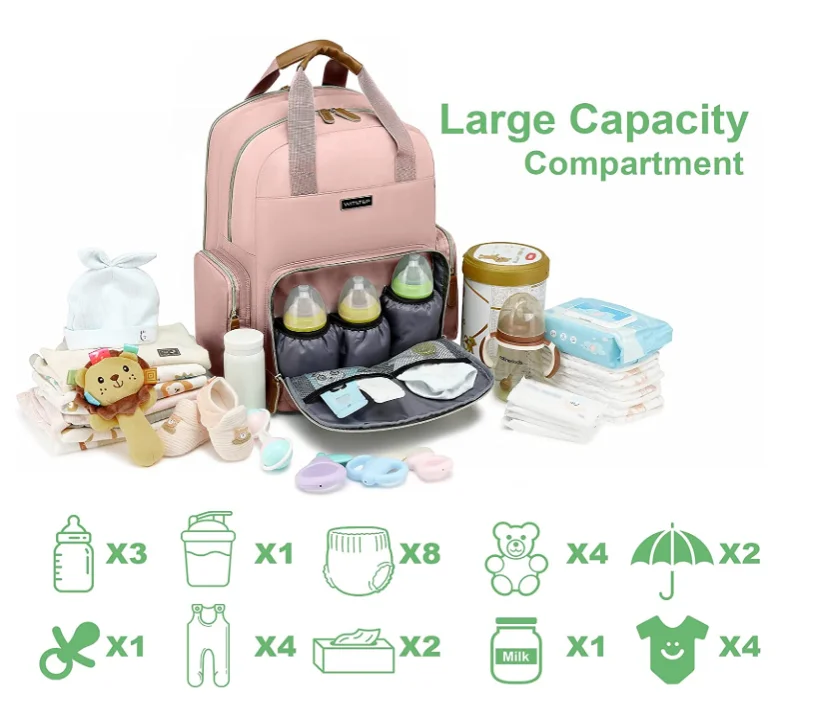 Multifunction Large Waterproof High Quality Cheap Diaper Bags Baby Sleeping Bag Diaper Bag Backpack With Changing Station