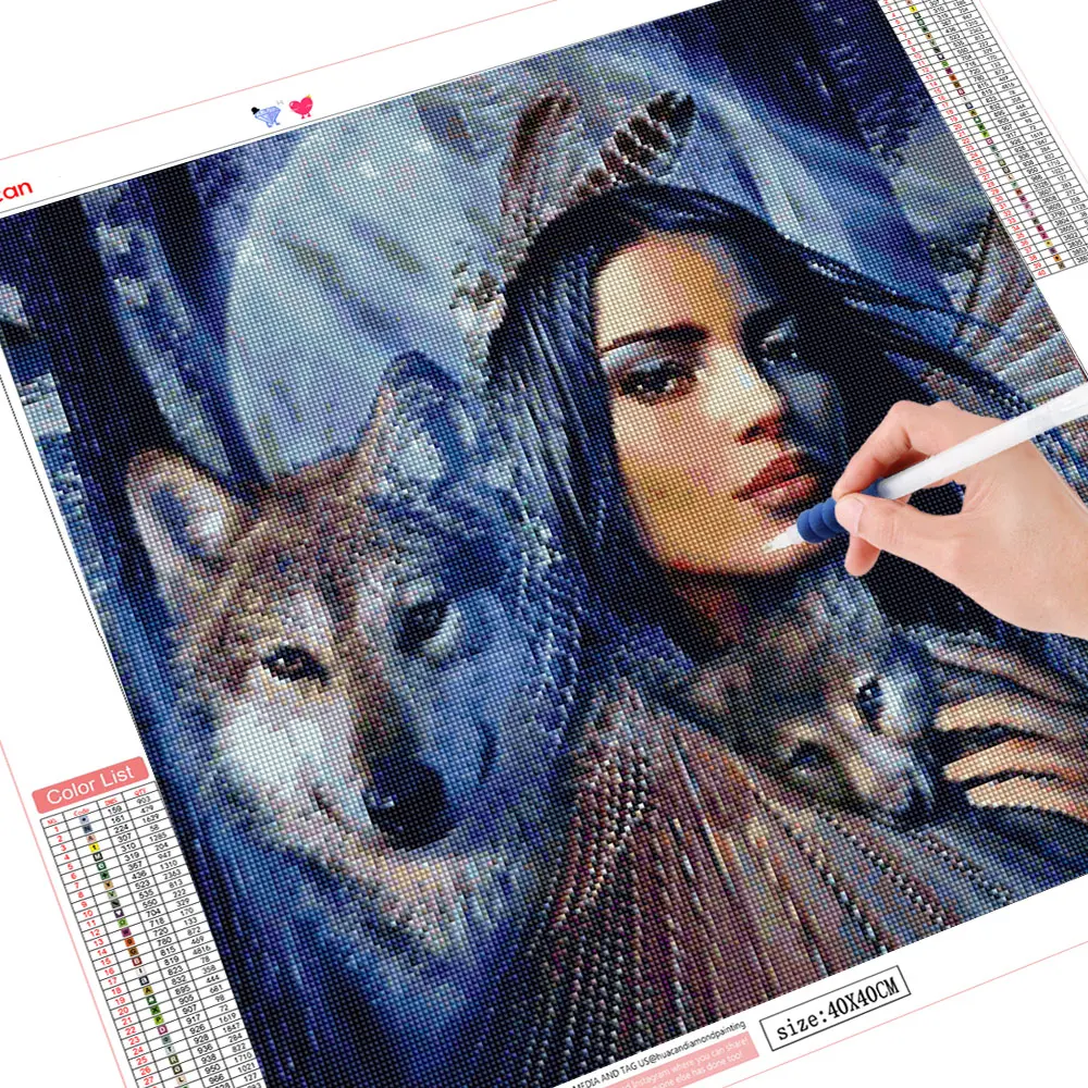  DIY Diamond Art Painting Kits Wolf Animal Photo Custom Embroidery Sale Woman Decor For