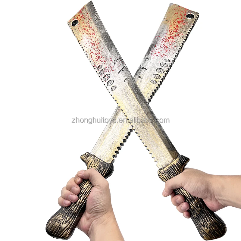 Movie Props Replica Plastic Foam Larp Weapon Fancy Props Bloody butcher matchete Cosplay Viking Boardsword