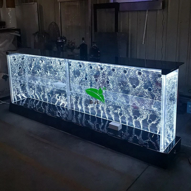 Commercial furniture night club led water bubble bar wine table counter