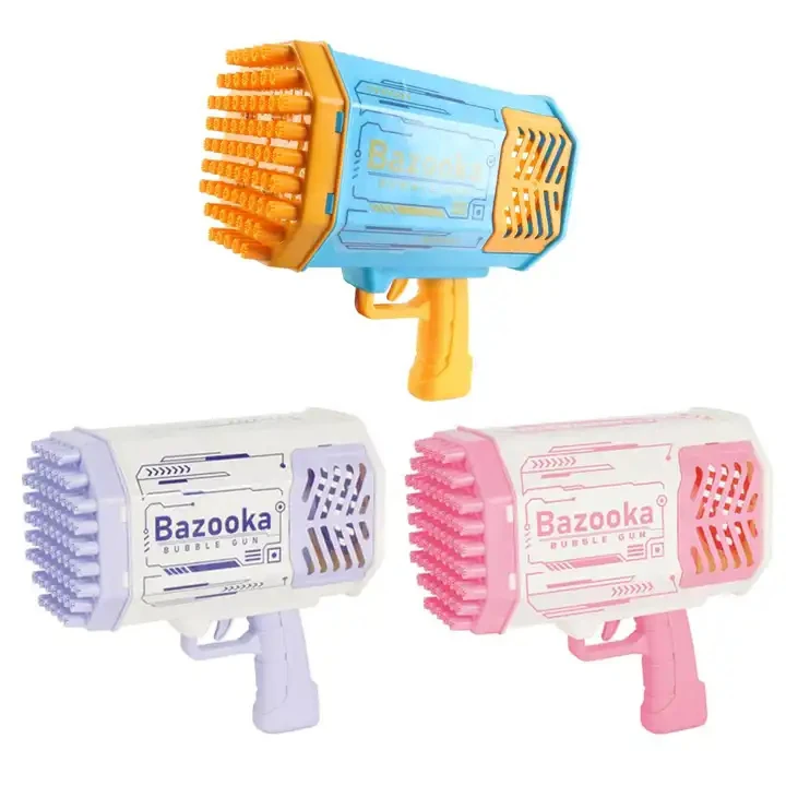 New Electrical 69 Holes Soap Bubble Machine Electric Bazooka Bubble Gun