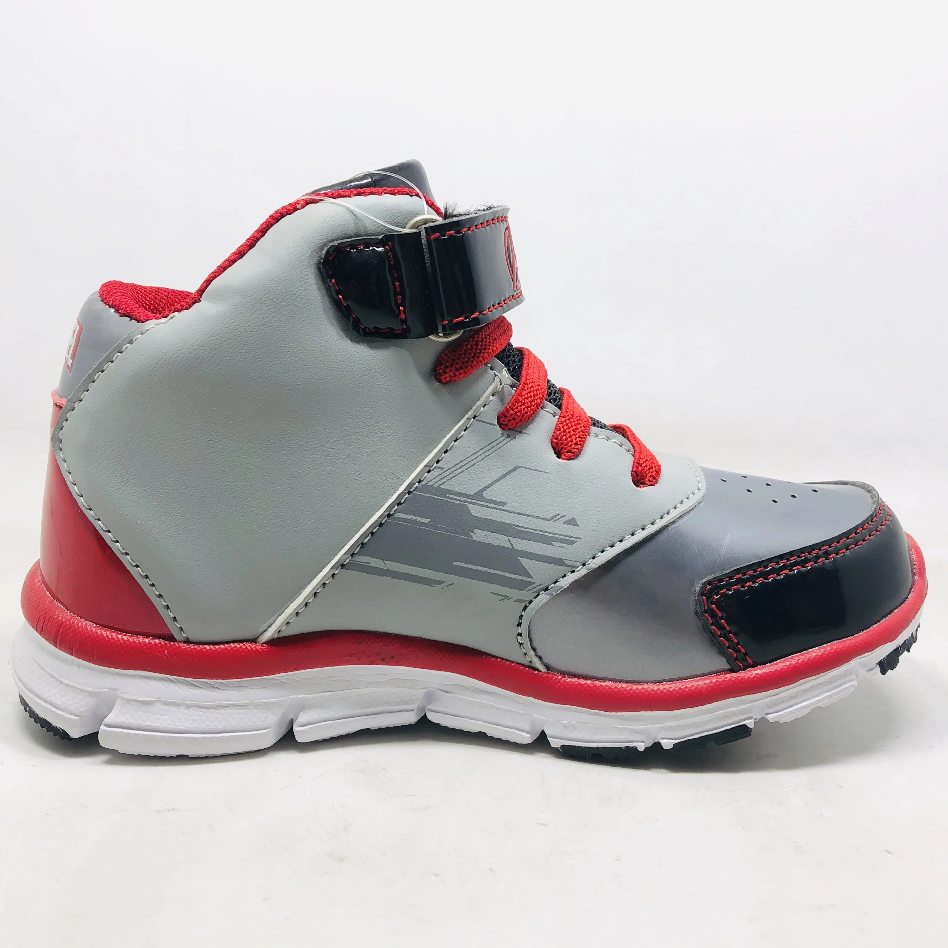 Fashionable high - cut soft rubber shoes for children casual leather anime - themed shoes for children