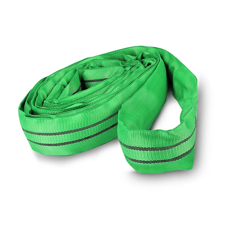 Round Sling 8400 lbs Vertical Capacity 4 Feet Length 16800 lbs Basket Heavy Duty Polyester Lifting Sling
