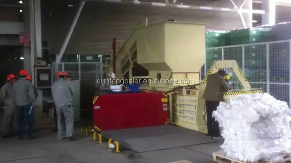 automatic hydraulic cotton bale press machine horizontal used clothing baling machine