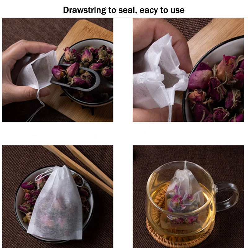 Wholesale Food Grade Drawstring Corn Fiber Tea Bag Empty