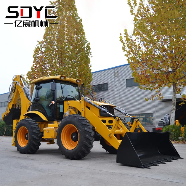 Best Selling SDYC Backhoe Loader Construction Machinery Wheel Backhoe Loader Mini Hydraulic 4WD Backhoe Loader