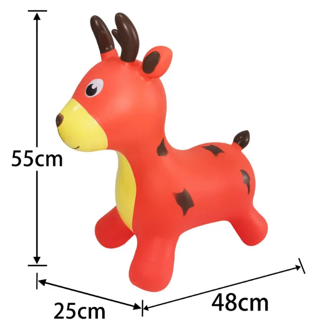 
OhCherry jumping deer for children Inflatable hopper jumping animals bouncy animal toy 