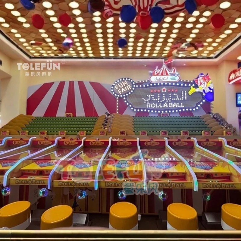Tolefun Leisure Park End-Of-The-Pier 8 Player High-Speed Thrills  Roll-A-Ball Racing Carnival Games For  Funfair Events