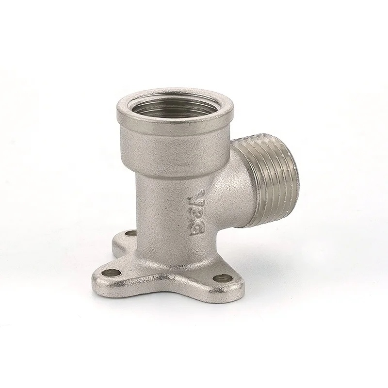 Professional china supplier internal thread water pipe fittings brass backplate elbow