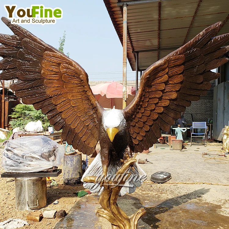 Indoor outdoor garden park Decor big metal Bronze Eagle Statue For Sale