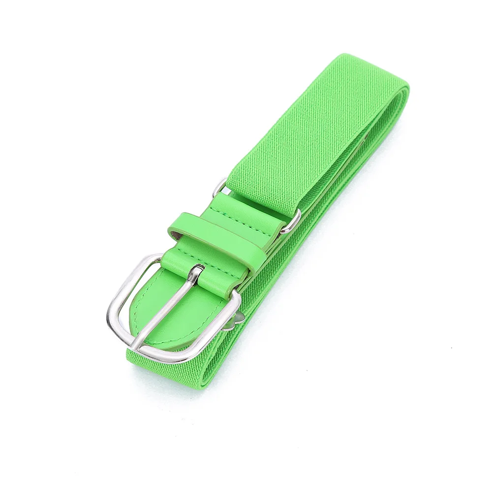 OEM Customizable Sports Golf Adult Waist Belts Adjustable Elastic PU Leather Simple Style Wholesale Sports Belt