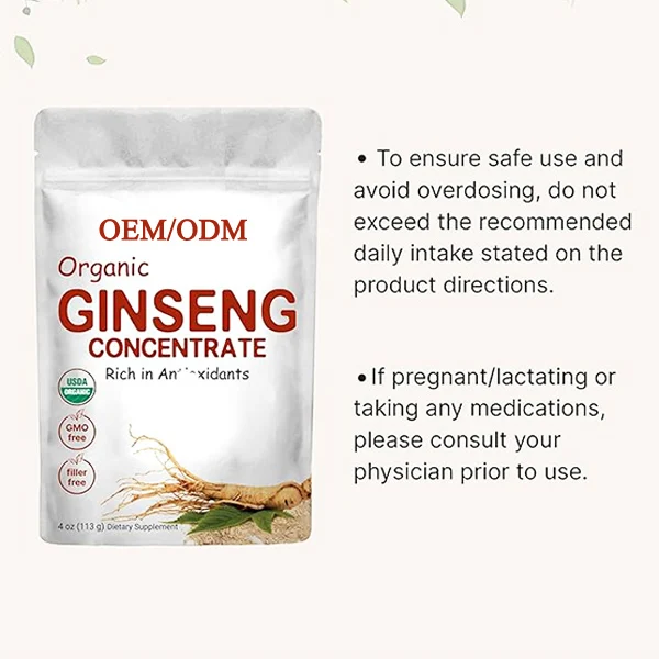 Customization label for korean red ginseng extract ginseng powder