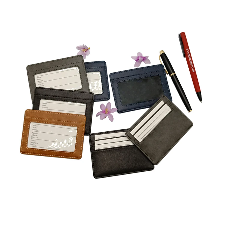 Factory Direct holder leather wallet tracker card holder photocard custom card sleeves slot billetera hombre leather card holder