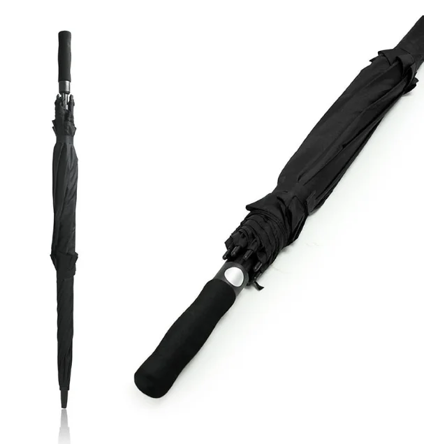 best Umbrella Wholesale Custom Logo big Double Canopy Vented Windproof Umbrella Automatic Open Straight Golf Umbrella with logo